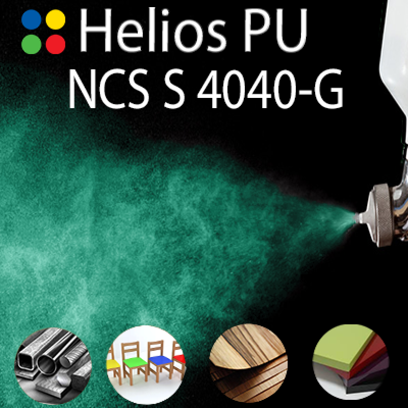 NCS S 4040-G шовковисто матова, 1 компонентна високоеластична поліуретанова емаль HELIOS PU - 1кг