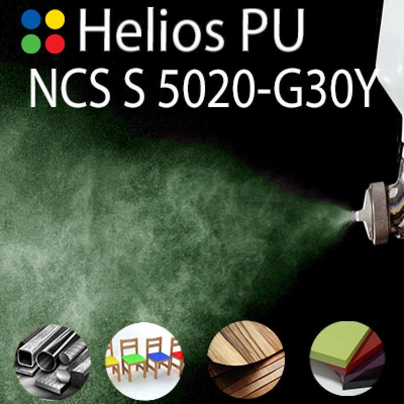 NCS S 5020-G30Y шовковисто матова, 1 компонентна високоеластична поліуретанова емаль HELIOS PU - 1кг