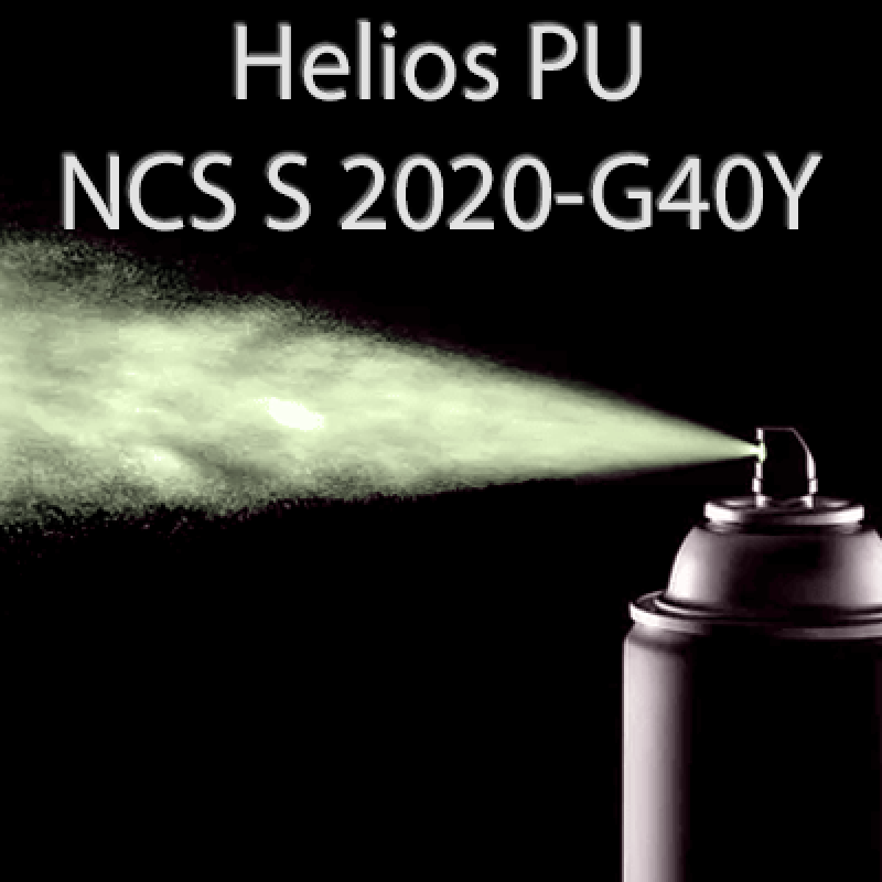 Аерозольна NCS S 2020-G40Y шовковисто матова, 1 компонентна поліуретанова емаль HELIOS PU - 400мл