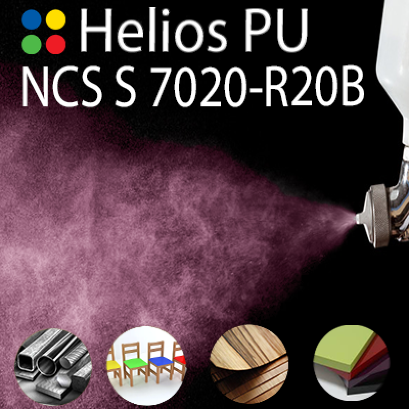 NCS S 7020-R20B шовковисто матова, 1 компонентна високоеластична поліуретанова емаль HELIOS PU - 1кг