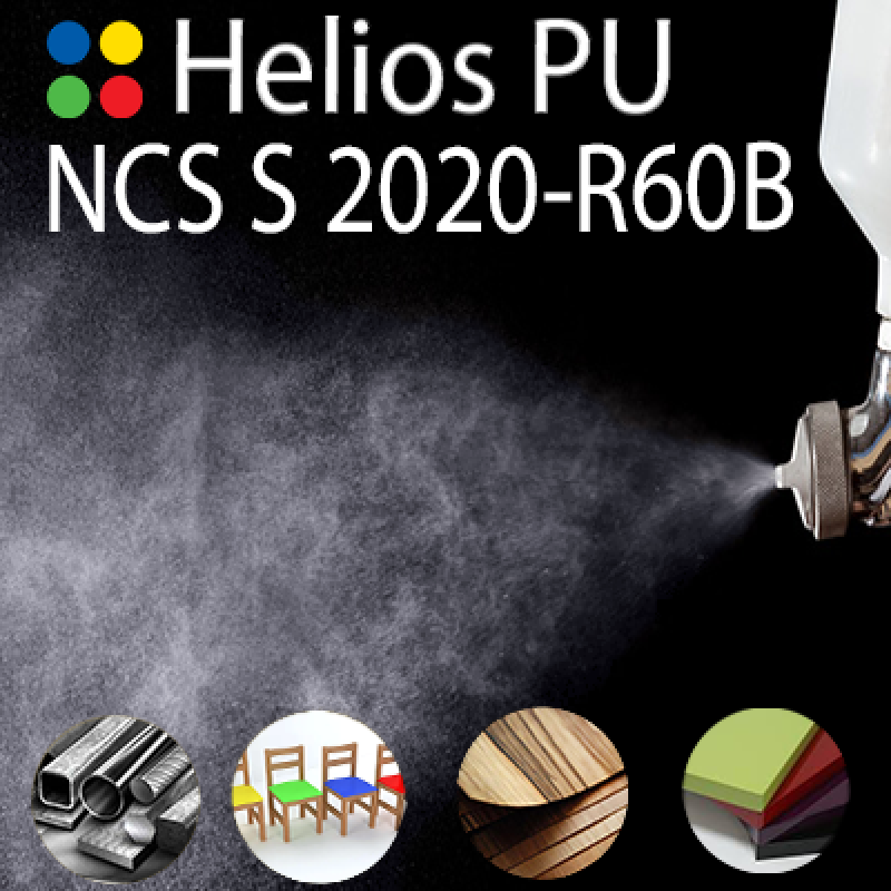 NCS S 2020-R60B шовковисто матова, 1 компонентна високоеластична поліуретанова емаль HELIOS PU - 1кг