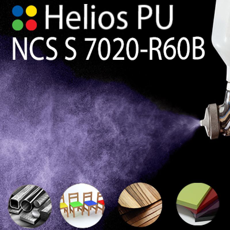 NCS S 7020-R60B шовковисто матова, 1 компонентна високоеластична поліуретанова емаль HELIOS PU - 1кг