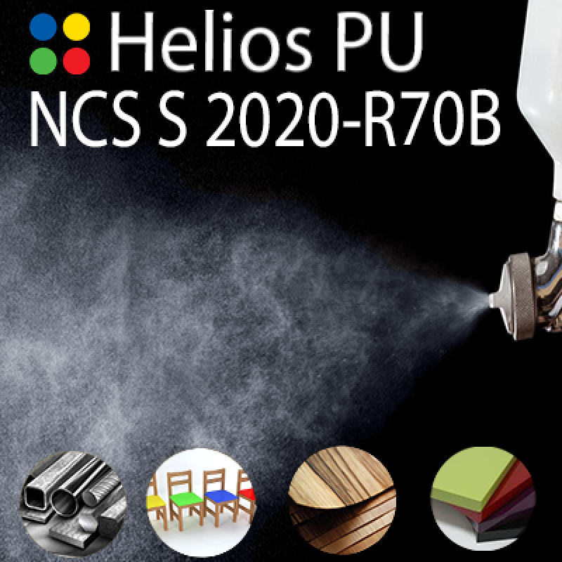 NCS S 2020-R70B шовковисто матова, 1 компонентна високоеластична поліуретанова емаль HELIOS PU - 1кг