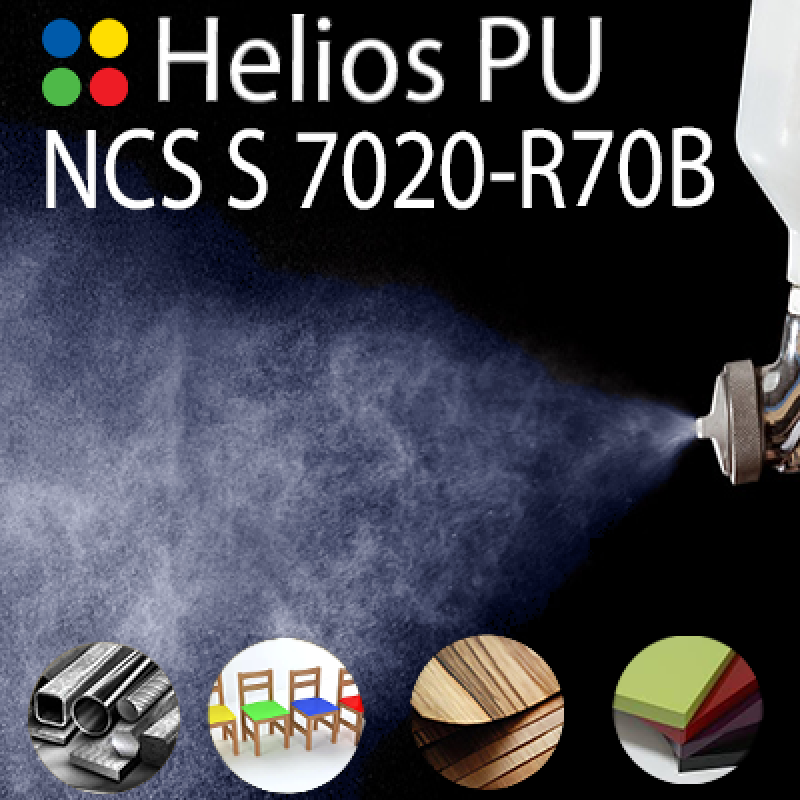 NCS S 7020-R70B шовковисто матова, 1 компонентна високоеластична поліуретанова емаль HELIOS PU - 1кг