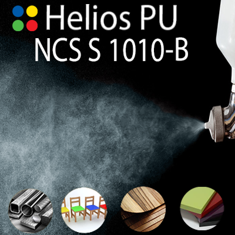 NCS S 1010-B шовковисто матова, 1 компонентна високоеластична поліуретанова емаль HELIOS PU - 1кг
