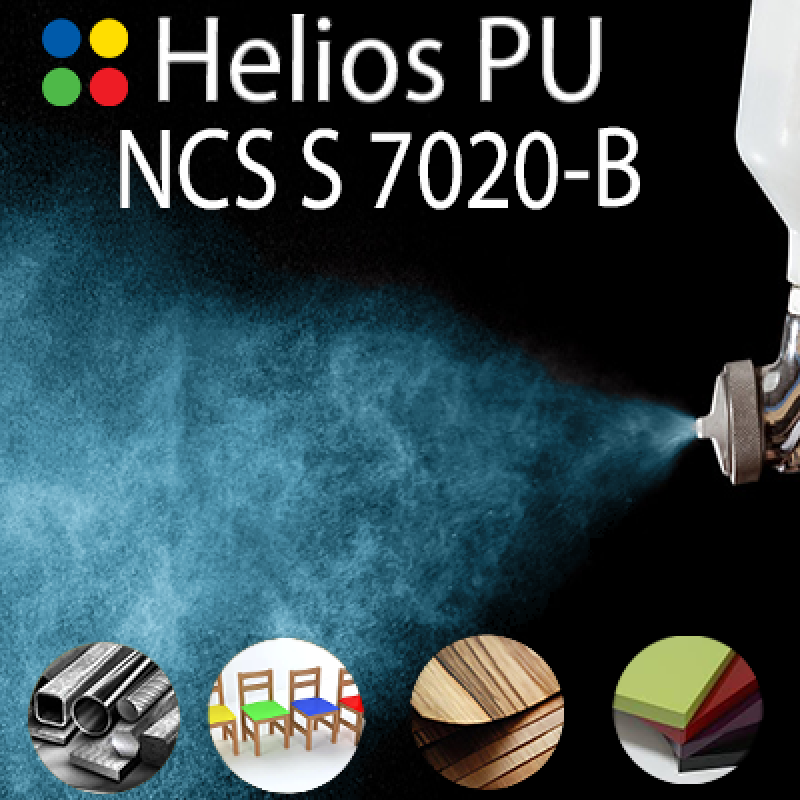 NCS S 7020-B шовковисто матова, 1 компонентна високоеластична поліуретанова емаль HELIOS PU - 1кг