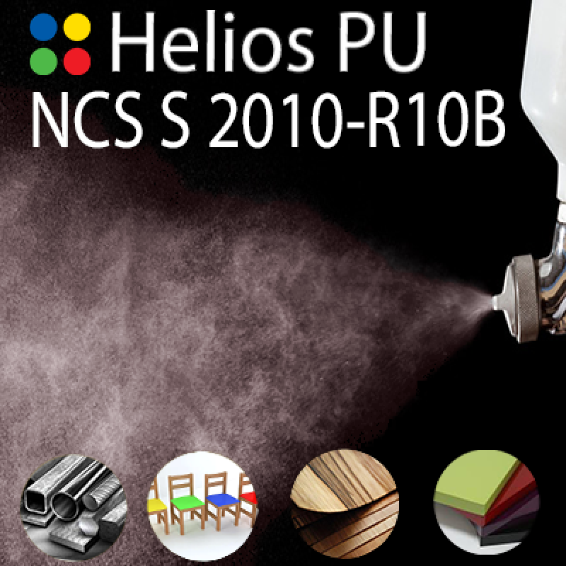 NCS S 2010-R10B шовковисто матова, 1 компонентна високоеластична поліуретанова емаль HELIOS PU - 1кг