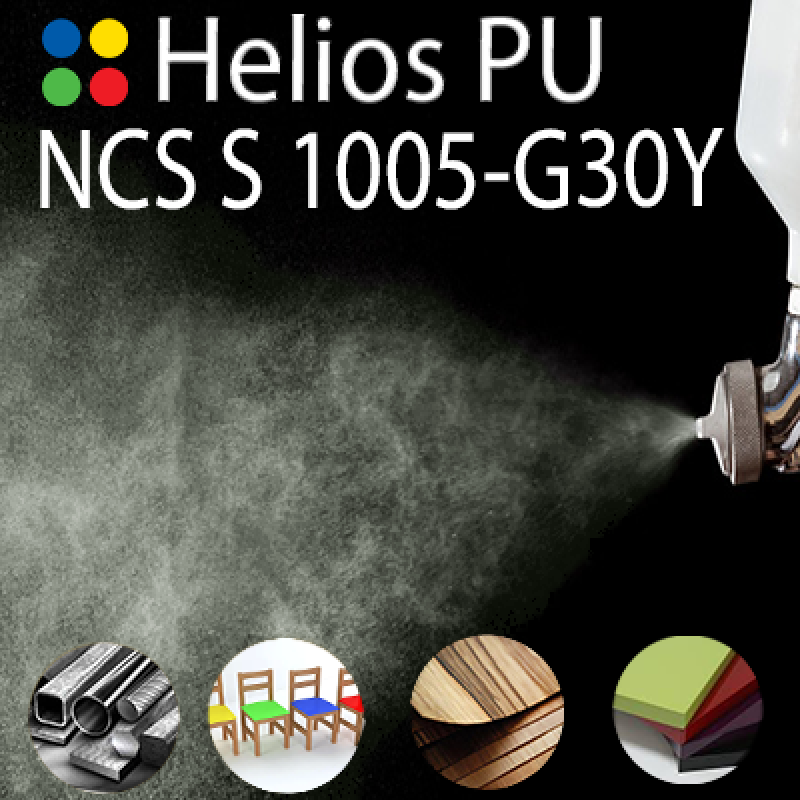 NCS S 1005-G30Y шовковисто матова, 1 компонентна високоеластична поліуретанова емаль HELIOS PU - 1кг NCS S 1005-G30Y шовковисто матова, 1 компонентна високоеластична поліуретанова емаль HELIOS PU - 1кг