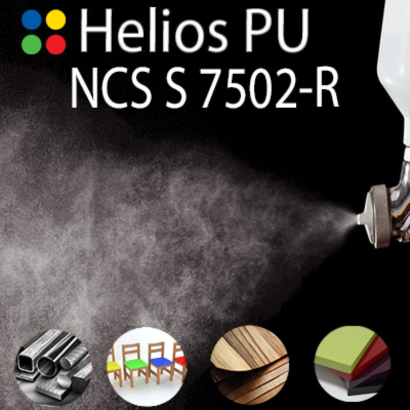 NCS S 7502-R шовковисто матова, 1 компонентна високоеластична поліуретанова емаль HELIOS PU - 1кг