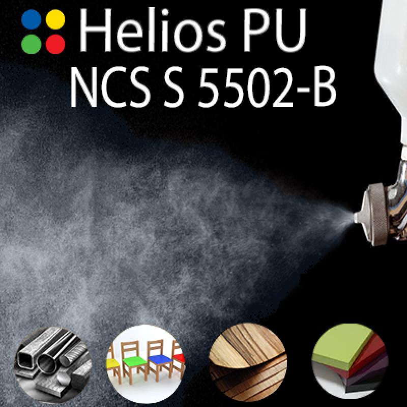 NCS S 5502-B шовковисто матова, 1 компонентна високоеластична поліуретанова емаль HELIOS PU - 1кг