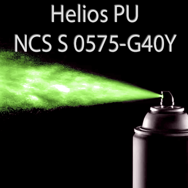 Аерозольна NCS S 0575-G40Y шовковисто матова, 1 компонентна поліуретанова емаль HELIOS PU - 400мл