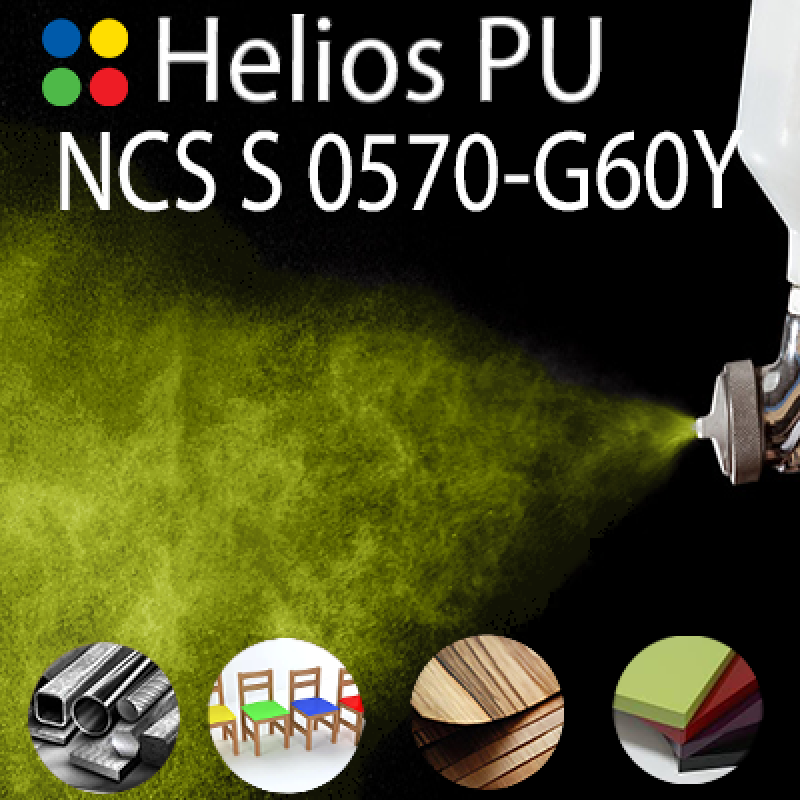 NCS S 0570-G60Y шовковисто матова, 1 компонентна високоеластична поліуретанова емаль HELIOS PU - 1кг NCS S 0570-G60Y шовковисто матова, 1 компонентна високоеластична поліуретанова емаль HELIOS PU - 1кг