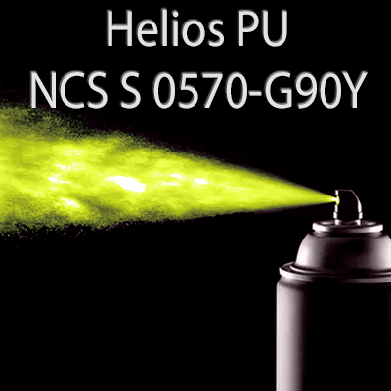 Аерозольна NCS S 0570-G90Y шовковисто матова, 1 компонентна поліуретанова емаль HELIOS PU - 400м