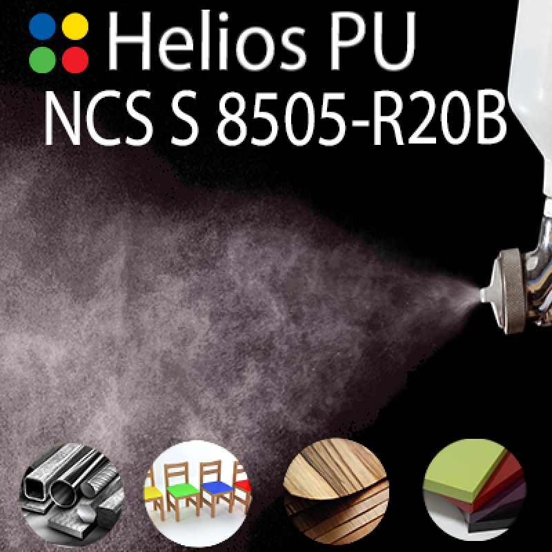 NCS S 8505-R20B шовковисто матова, 1 компонентна високоеластична поліуретанова емаль HELIOS PU - 1кг