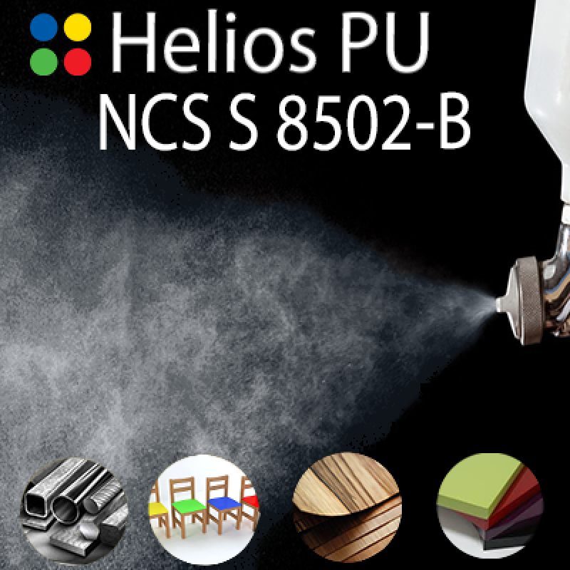 NCS S 8502-B шовковисто матова, 1 компонентна високоеластична поліуретанова емаль HELIOS PU - 1кг
