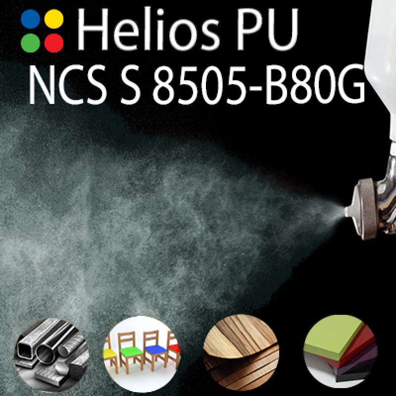 NCS S 8505-B80G шовковисто матова, 1 компонентна високоеластична поліуретанова емаль HELIOS PU - 1кг