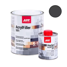Чорний двокомпонентний акриловий грунт-наповнювач APP AcrylFiller 501 5:1 + затверджувач - 1.2л (комплект)