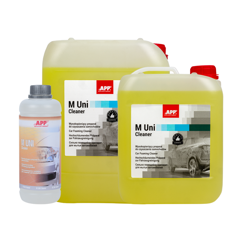 Високоефективний препарат для очищення автомобіля APP M UNI Cleaner - 1л Високоефективний препарат для очищення автомобіля APP M UNI Cleaner - 1л