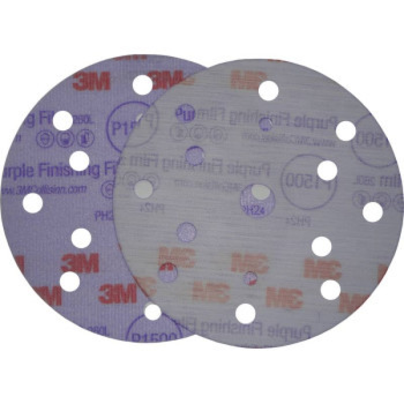 Абразивний диск 3M Hookit 260L+, ⌀150мм, 15 отворів, конфігурація LD861A - Р1500 Абразивний диск 3M Hookit 260L+, ⌀150мм, 15 отворів, конфігурація LD861A - Р1500