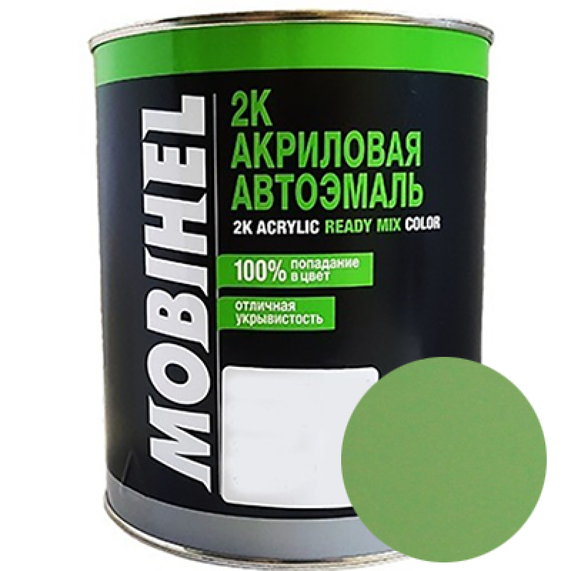 Двокомпонентна акрилова автоемаль Mobihel 2:1, 325 СВІТЛО-ЗЕЛЕНА - 0,75л