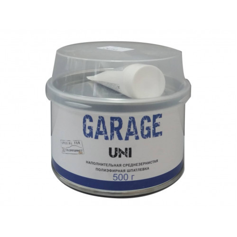 Наповнювальна середньозерниста поліефірна шпаклівка GARAGE UNI (0.5 кг) Наповнювальна середньозерниста поліефірна шпаклівка GARAGE UNI (0.5 кг)