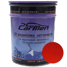 Двокомпонентна акрилова автоемаль CarMen 2:1, Chevrolet 73L Super Red - 0,8л
