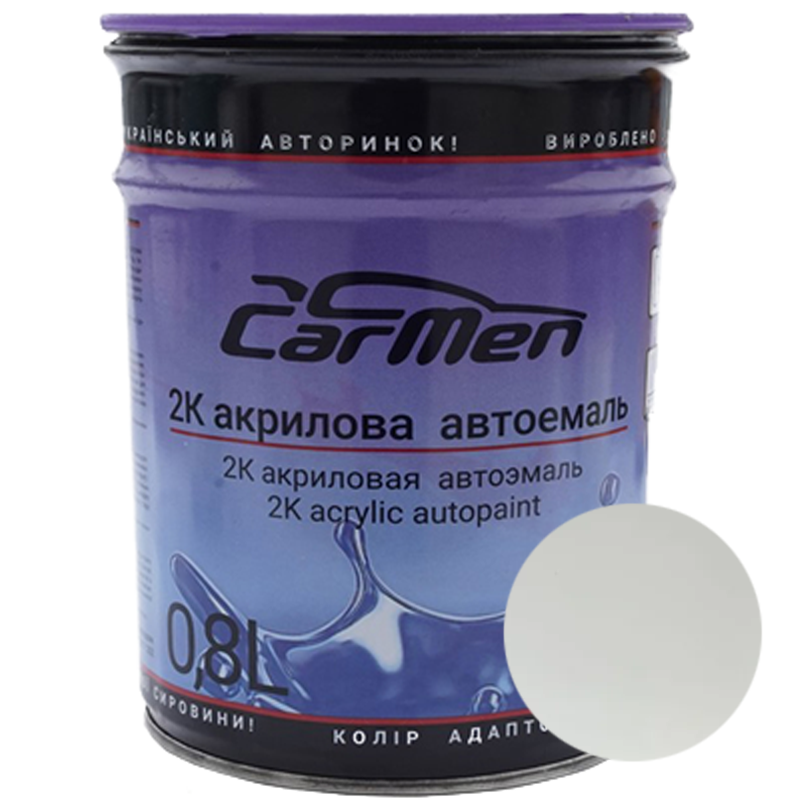 Двокомпонентна акрилова автоемаль CarMen 2:1, Mercedes 147 WHITE - 0,8л Двокомпонентна акрилова автоемаль CarMen 2:1, Mercedes 147 WHITE - 0,8л