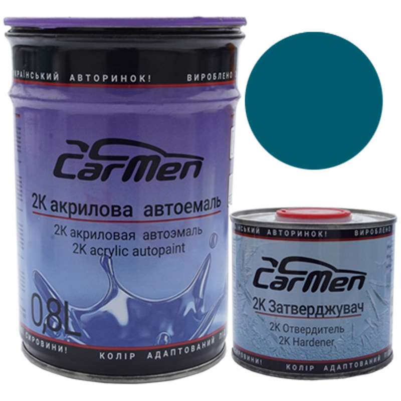 Двокомпонентна акрилова автоемаль CarMen 2:1, Citroen EPW BLEU TROPIQUES - 0,8л + затверджувач 0,4л (комплект) Двокомпонентна акрилова автоемаль CarMen 2:1, Citroen EPW BLEU TROPIQUES - 0,8л + затверджувач 0,4л (комплект)