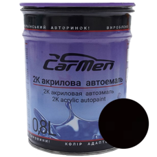 Двокомпонентна акрилова автоемаль CarMen 2:1, ЕКСТРА ЧОРНА - 0,8л