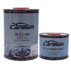2К лак акриловий CarMen MS NORMAL 0,8л + затверджувач 0,4л - 1,2л (Комплект)