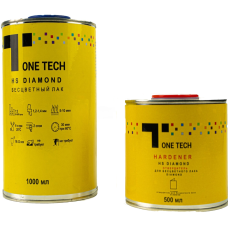 2К акрил-уретановий лак One Tech Diamont HS 2:1 (1л) + затверджувач (0.5л) - 1.5л комплект