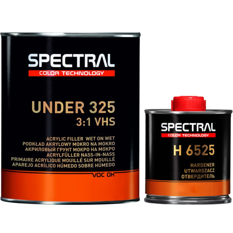 Сірий ґрунт наповнювач «мокрий по мокрому» SPECTRAL UNDER 325 3:1 + затверджувач. Комплект - 1л. Сірий ґрунт наповнювач «мокрий по мокрому» SPECTRAL UNDER 325 3:1 + затверджувач. Комплект - 1л.