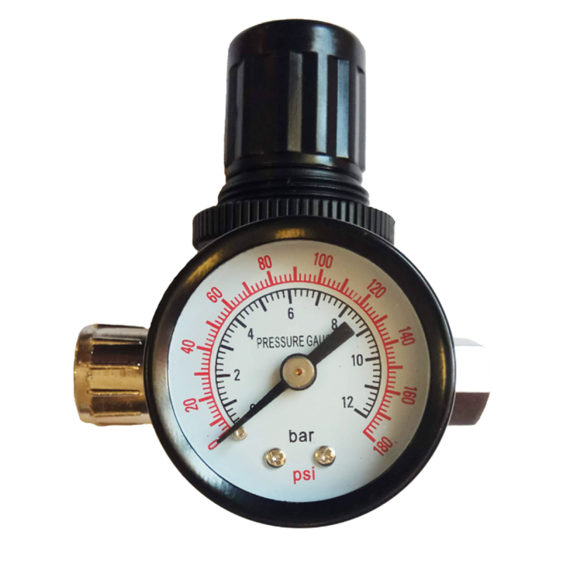 Манометр із регулятором тиску (редуктором) 1/4″ - Air Pro SP024. Манометр із регулятором тиску (редуктором) 1/4″ - Air Pro SP024.