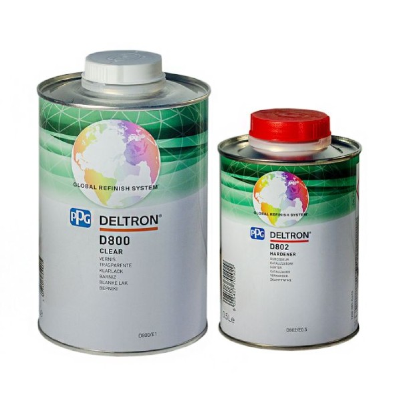 Автомобільний акриловий лак PPG D800 DELTRON 1л + затверджувач 0.5л