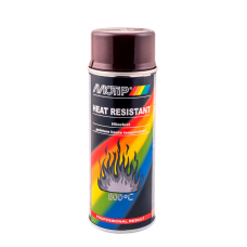 Емаль аерозольна термостійка до 800⁰С Motip КОРИЧНЕВА 400 мл