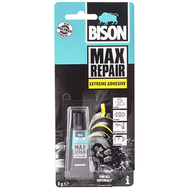 Клей для всіх видів ремонтних робіт Bison  Max Repair - 8гр