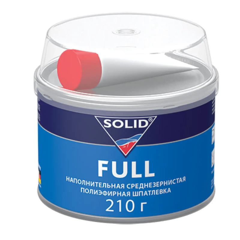 Наповнювальна середньозерниста поліефірна шпаклівка Solid Full - 210гр