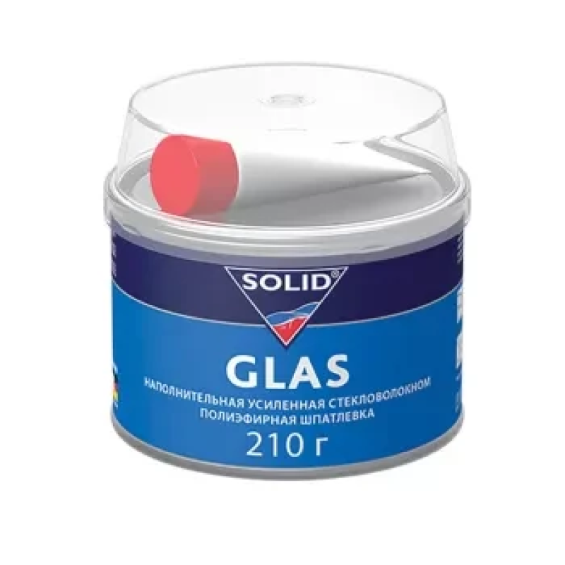 Поліефірна середньозерниста шпаклівка зі скловолокном Solid Glas - 210гр
