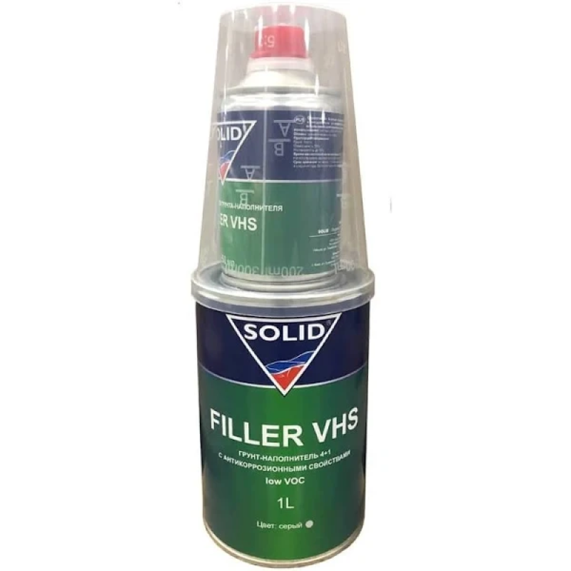 2К Грунт наповнювач Solid Filler VHS 4:1 антикорозійний СІРИЙ - 1.25л (комплект) 2К Грунт наповнювач Solid Filler VHS 4:1 антикорозійний СІРИЙ - 1.25л (комплект)