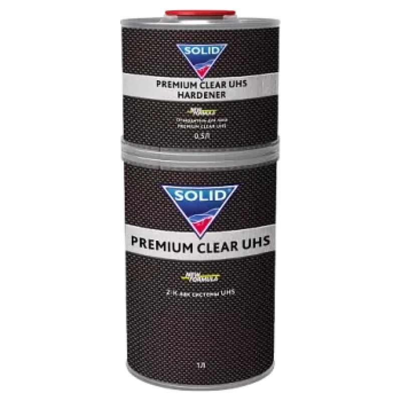 Двокомпонентний акриловий прозорий лак Solid PREMIUM CLEAR UHS - 1.5л (комплект) Двокомпонентний акриловий прозорий лак Solid PREMIUM CLEAR UHS - 1.5л (комплект)
