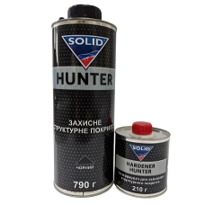 Захисне структорне покриття (раптор), ПІД КОЛОРУВАННЯ, SOLID HUNTER - 1кг (комплект)
