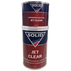 Швидковисихаючий двокомпонентний акрил-уретановий прозорий лак Solid Jet Clear - 1.5л (комплект)