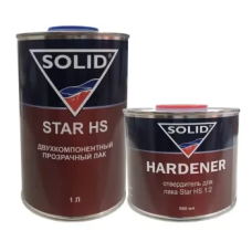 Двокомпонентний акрил-уретановий прозорий лак Solid Star HS - 1.5л (комплект)