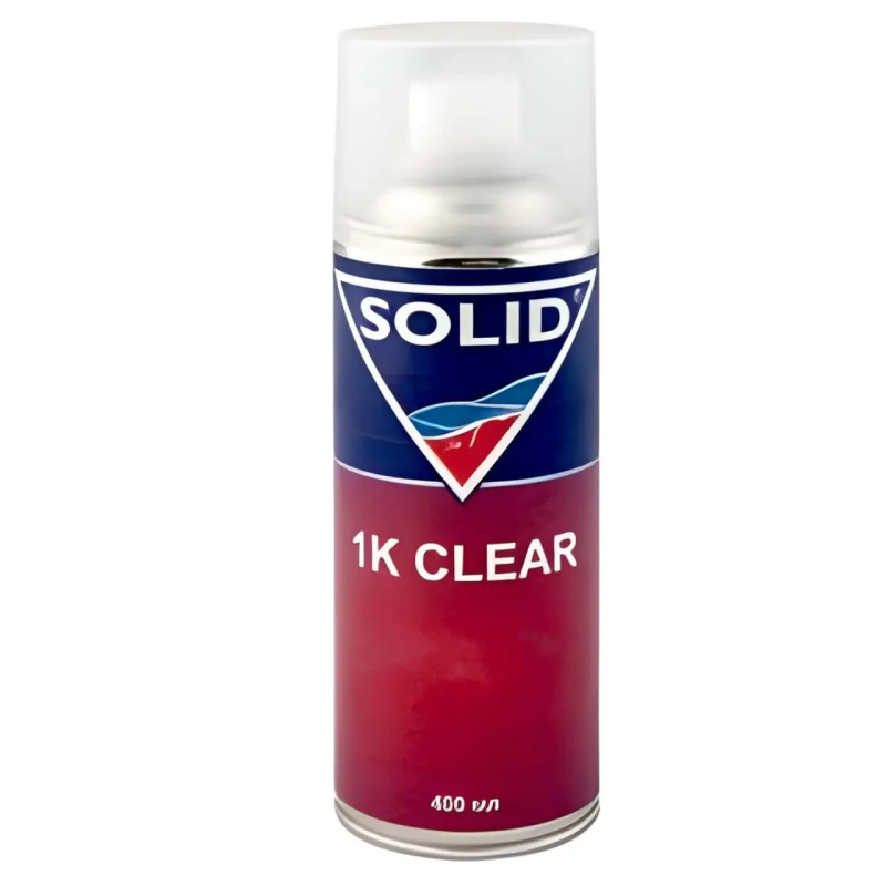 Однокомпонентний прозорий глянцевий лак аерозоль SOLID 1K CLEAR - 400мл. Однокомпонентний прозорий глянцевий лак аерозоль SOLID 1K CLEAR - 400мл.