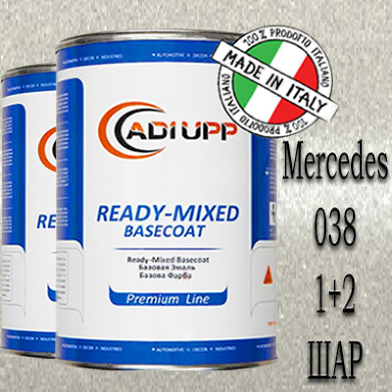 Mercedes 038 DESIGNO MYSTICWEISS/PERLWEISS MET. базова автоемаль ADI UPP - 1.6л. Комплект 1+2 шар.