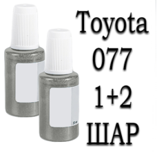 Toyota 077 PREMIUM WHITE MET. реставраційний флакон з пензликом ADI UPP - 40мл. Комплект 1+2 шар.