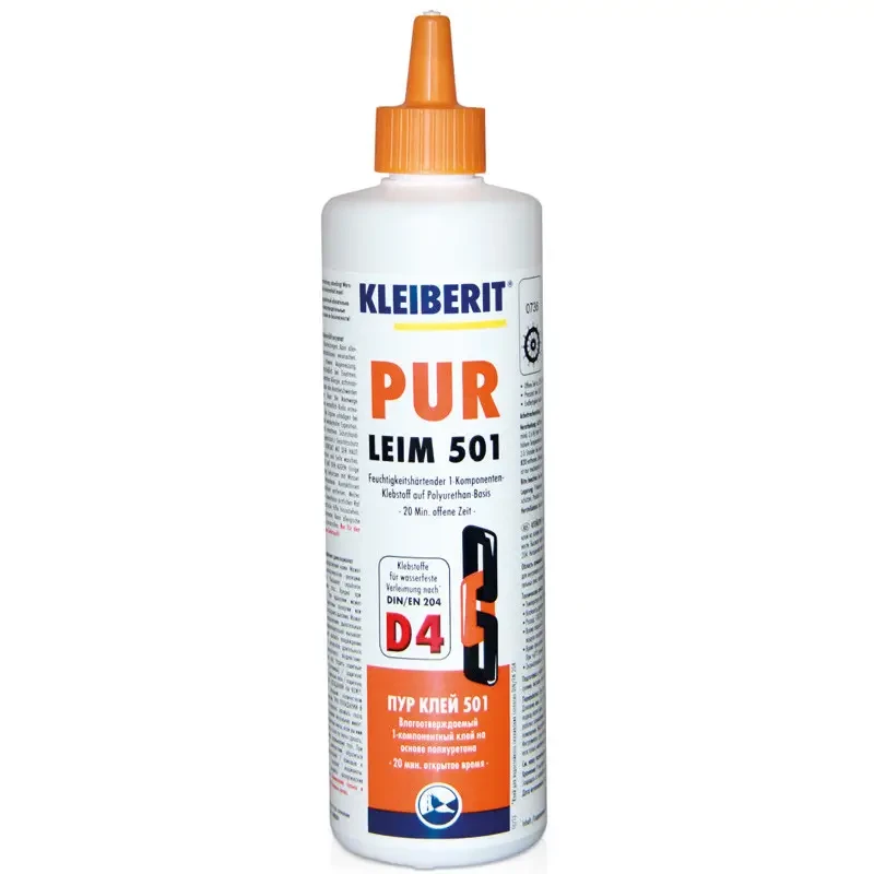 Поліуретановий вологостійкий клей D4 Kleiberit PUR 501.0 - 0.5кг