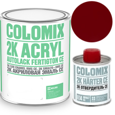 Двохкомпонентна акрилова автоемаль Colomix 6:1, 127 ВИШНЯ - 0,8кг + затверджувач Colomix 0,14кг