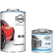 Комплект двокомпонентний лак BASLAC 40-450 CLEARCOAT + стандартний затверджувач BASLAC 50-420 HARDENE - 1.5л