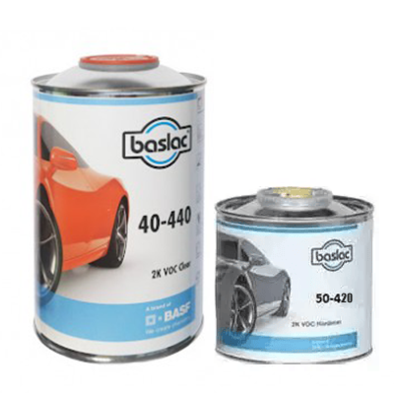 Комплект двокомпонентний лак BASLAC 40-440 CLEARCOAT + стандартний затверджувач BASLAC 50-420 HARDENE - 1.5л Комплект двокомпонентний лак BASLAC 40-440 CLEARCOAT + стандартний затверджувач BASLAC 50-420 HARDENE - 1.5л